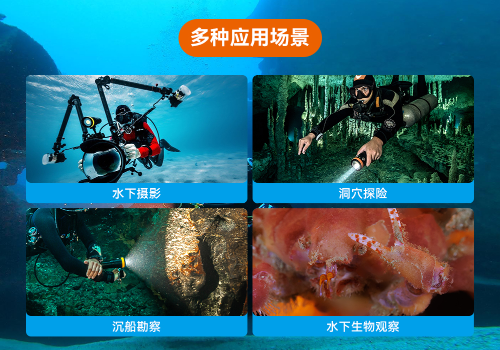 D900V水下(xià)攝影燈,水下攝影補光燈,潛水照明燈,打撈照(zhào)明,OrcaTorch91视频成人版