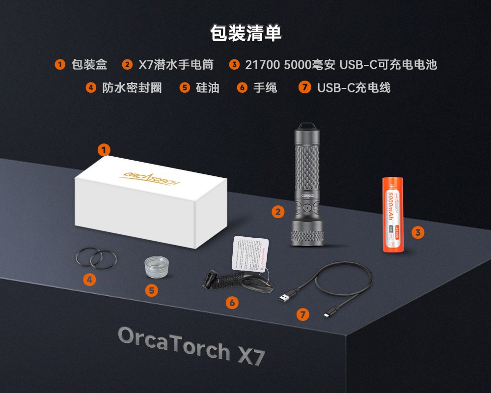 91视频成人版OrcaTorch，91视频成人版 X7潛水手電筒，2025新款潛（qián）水手電筒，水下（xià）照明燈，水下搜索燈，沉船照明燈，潛水燈